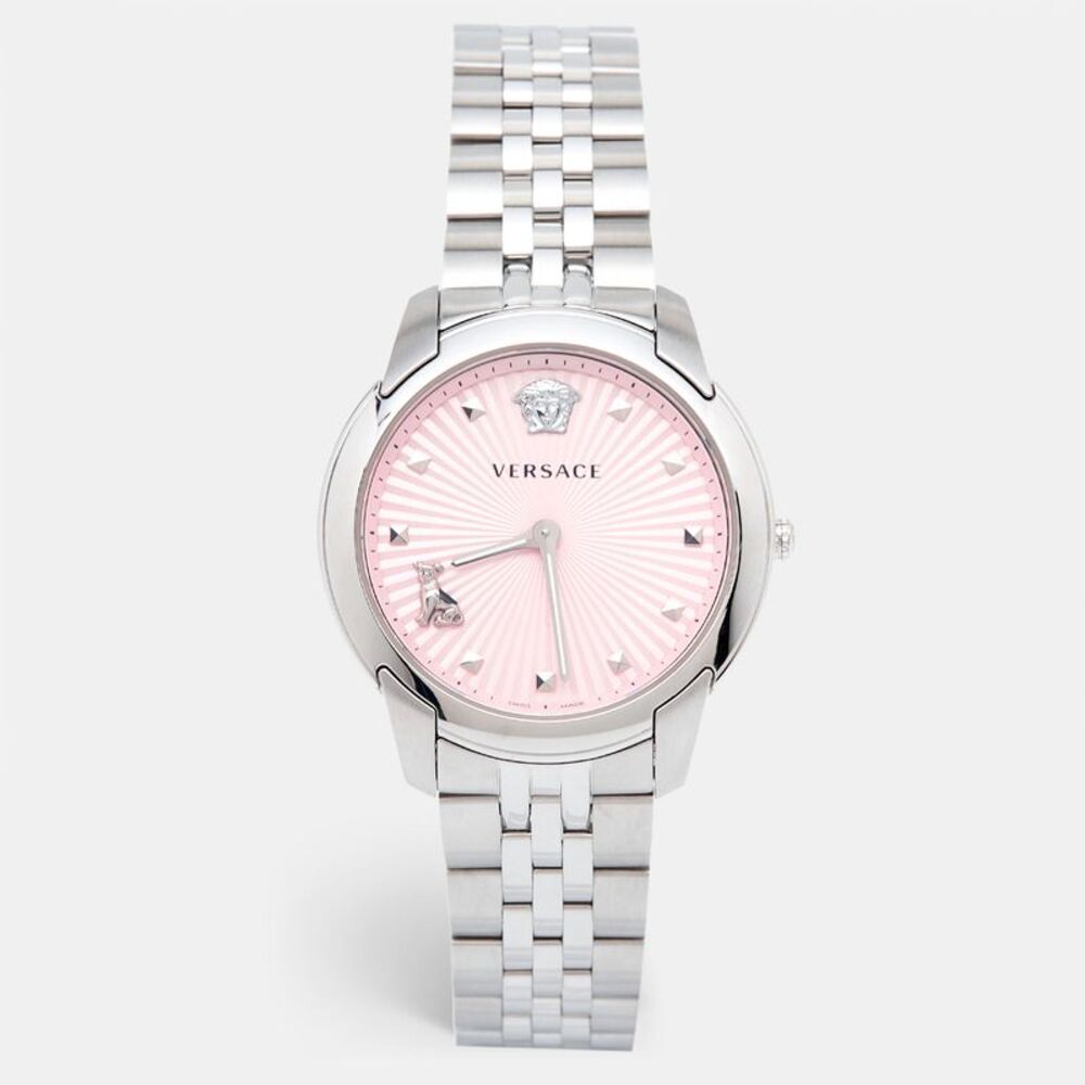 Versace Pink Stainless Steel Audrey VELR00419 Women's Wristwatch 38 mm